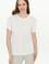 Kadın Beyaz Bisiklet Yaka Tişört