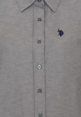 Kadın Antrasit Uzun Kollu Basic Gömlek - 50253658094