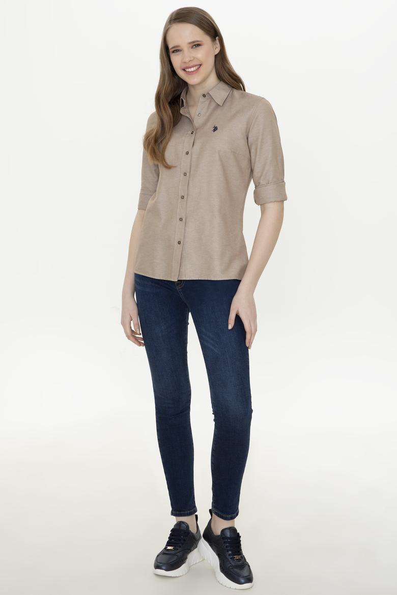 Kadın Coconut Uzun Kollu Basic Gömlek - 50253658109