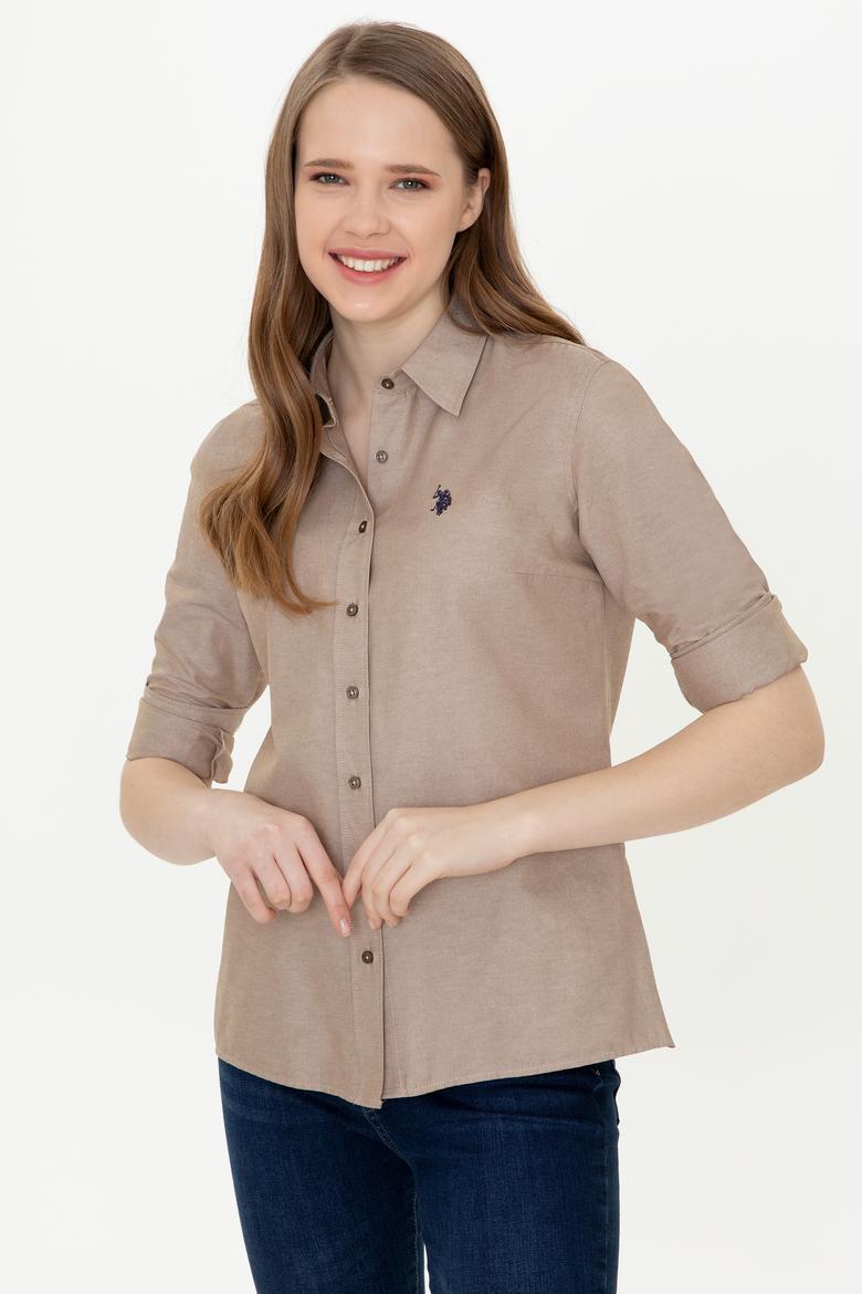 Kadın Coconut Uzun Kollu Basic Gömlek - 50253658109