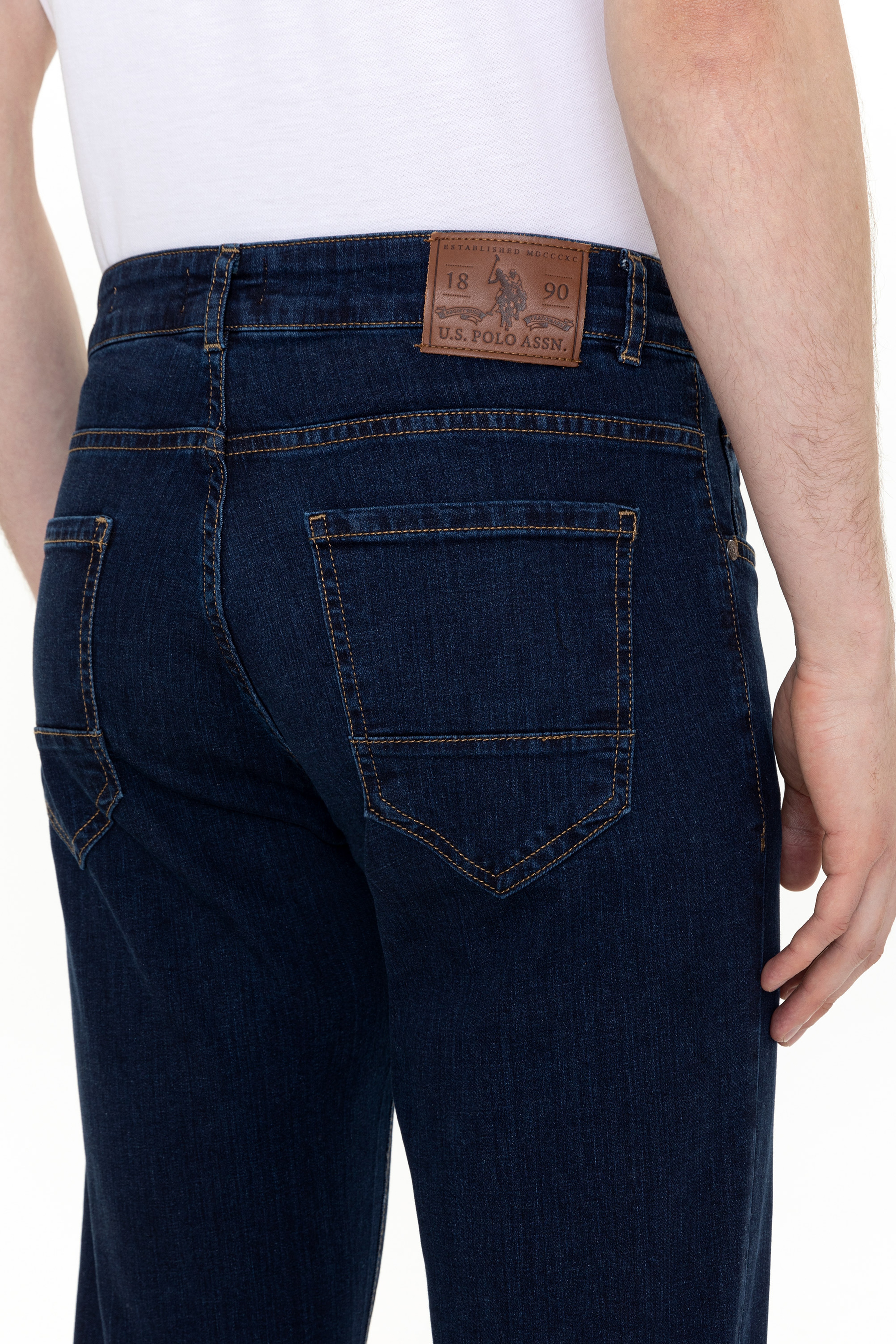 Erkek Lacivert Denim Pantolon