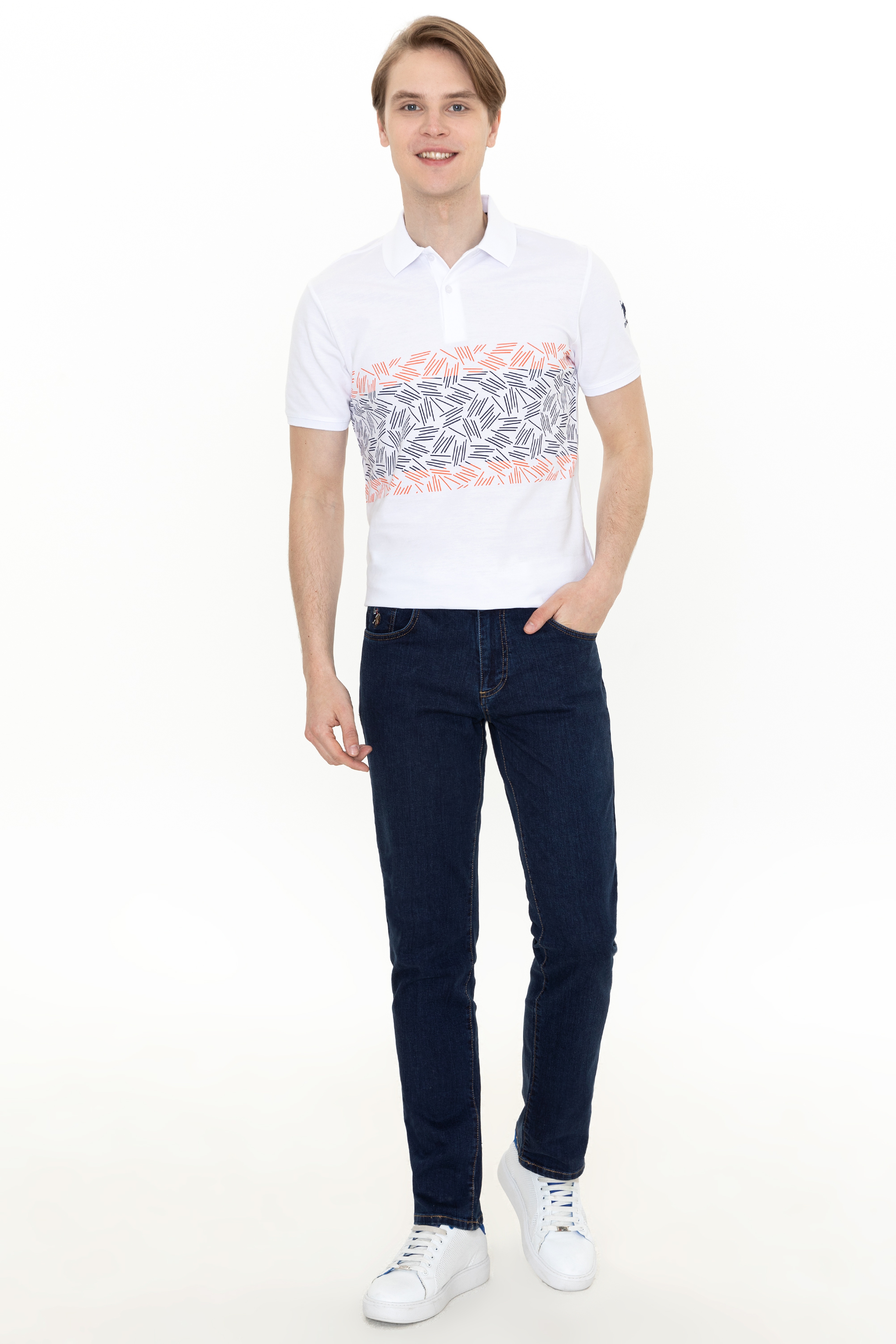 Erkek Lacivert Denim Pantolon - Image 2
