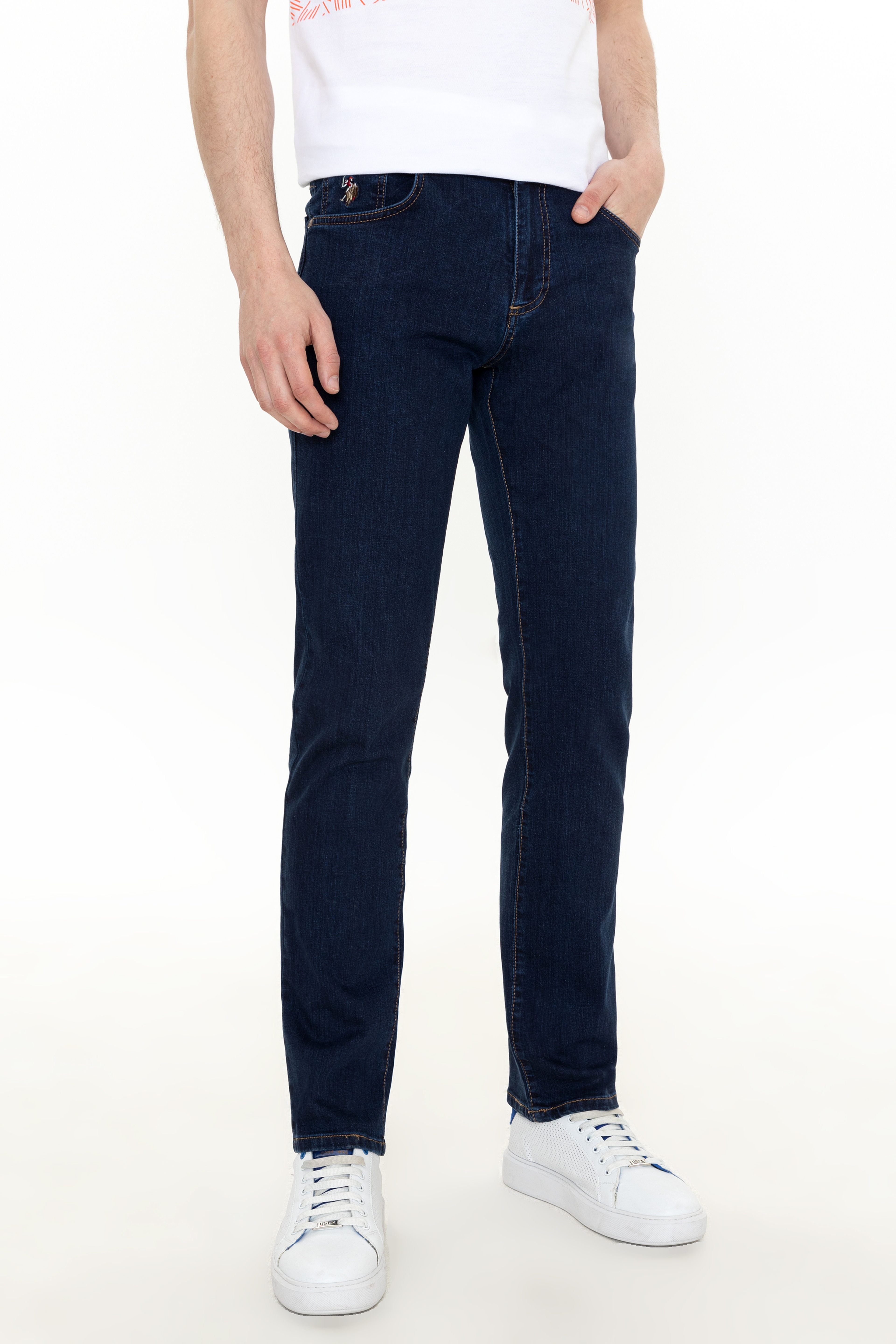 Erkek Lacivert Denim Pantolon - Image 3
