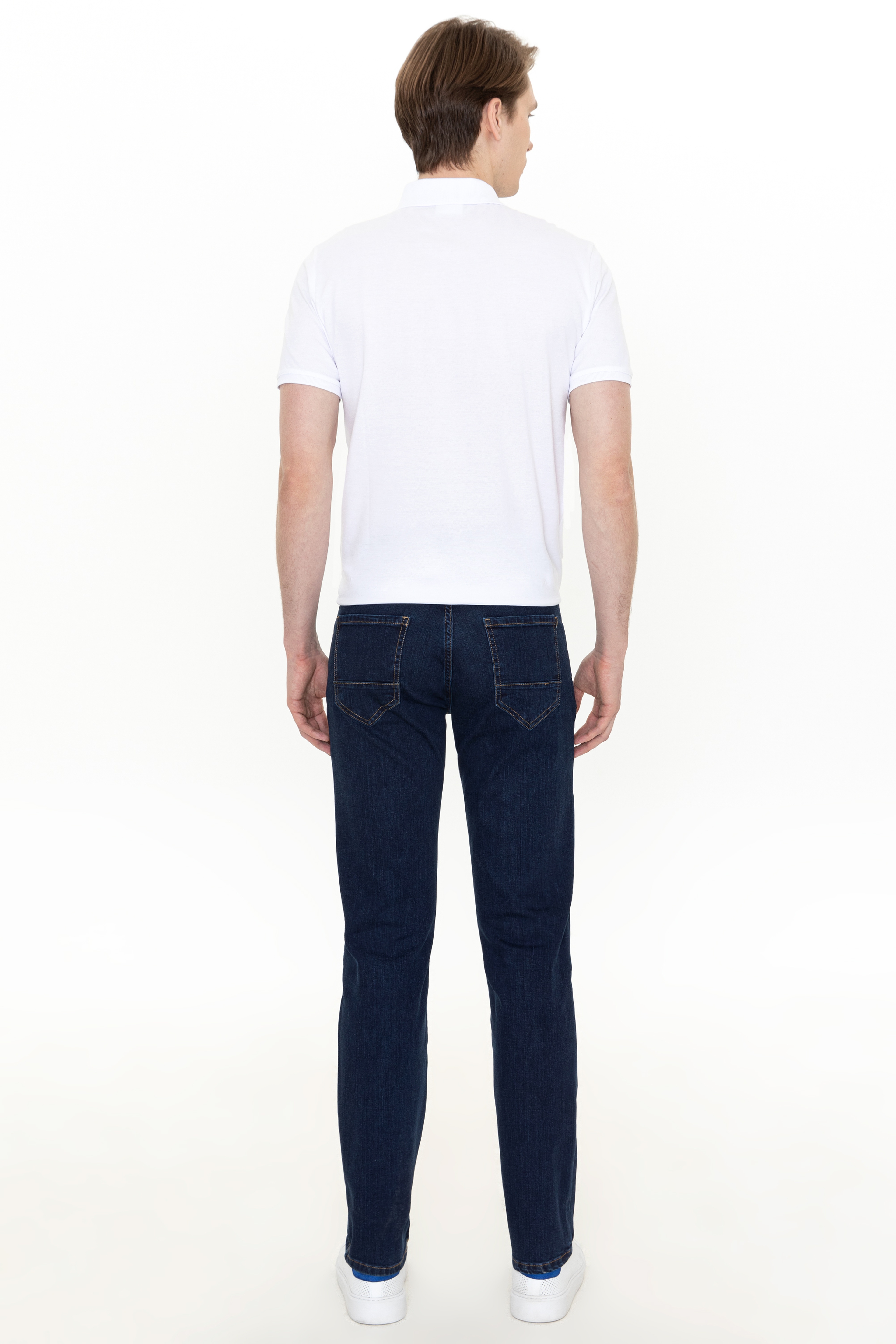 Erkek Lacivert Denim Pantolon - Image 4