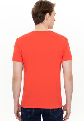 Erkek Kırmızı Bisiklet Yaka Tişört - 50247327177