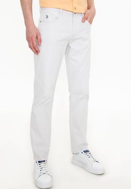 Erkek Açık Gri Kanvas Pantolon - 50235310016