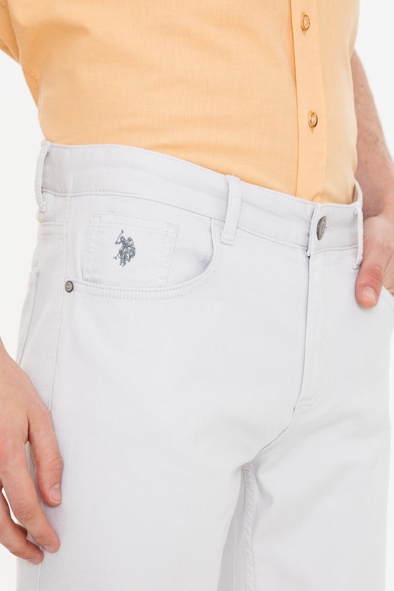 Erkek Açık Gri Kanvas Pantolon - 50235310016