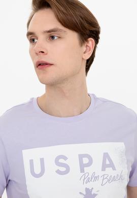 Erkek Lila Bisiklet Yaka Tişört - 50246118036