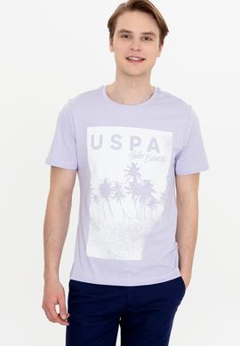 Erkek Lila Bisiklet Yaka Tişört - 50246118036