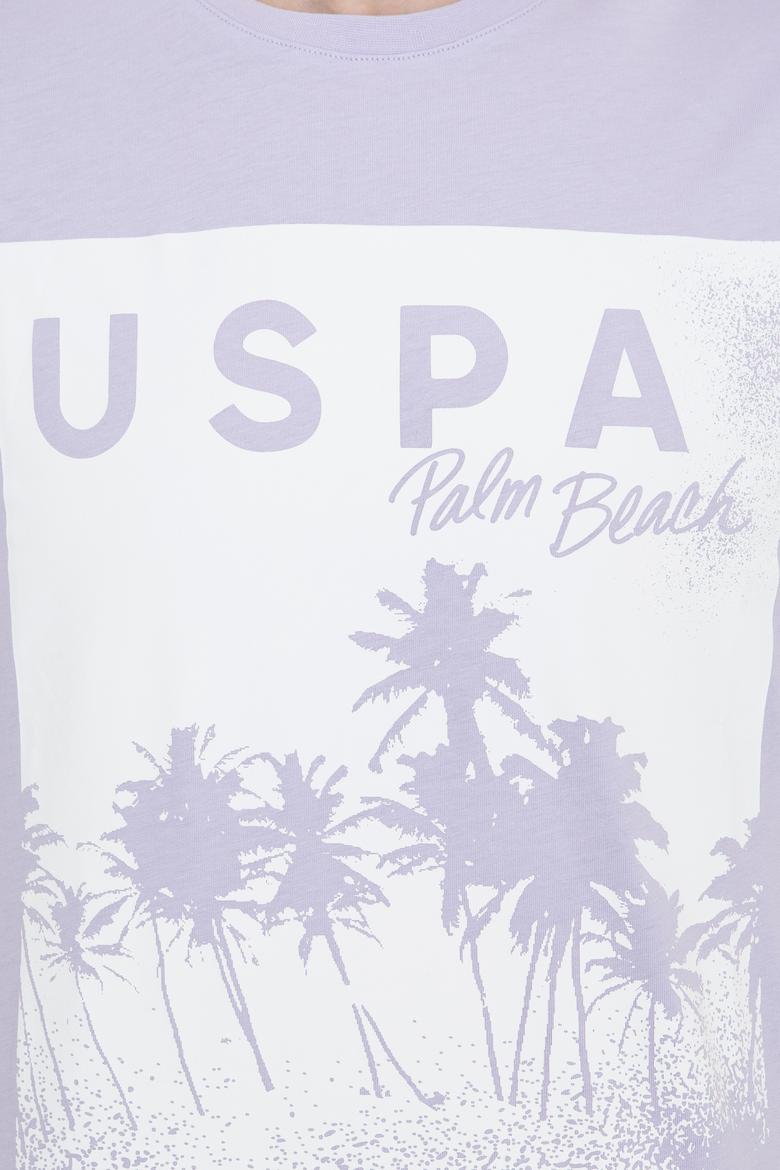 Erkek Lila Bisiklet Yaka Tişört - 50246118036