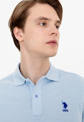 Erkek Açık Mavi Polo Yaka Tişört - 50249157007
