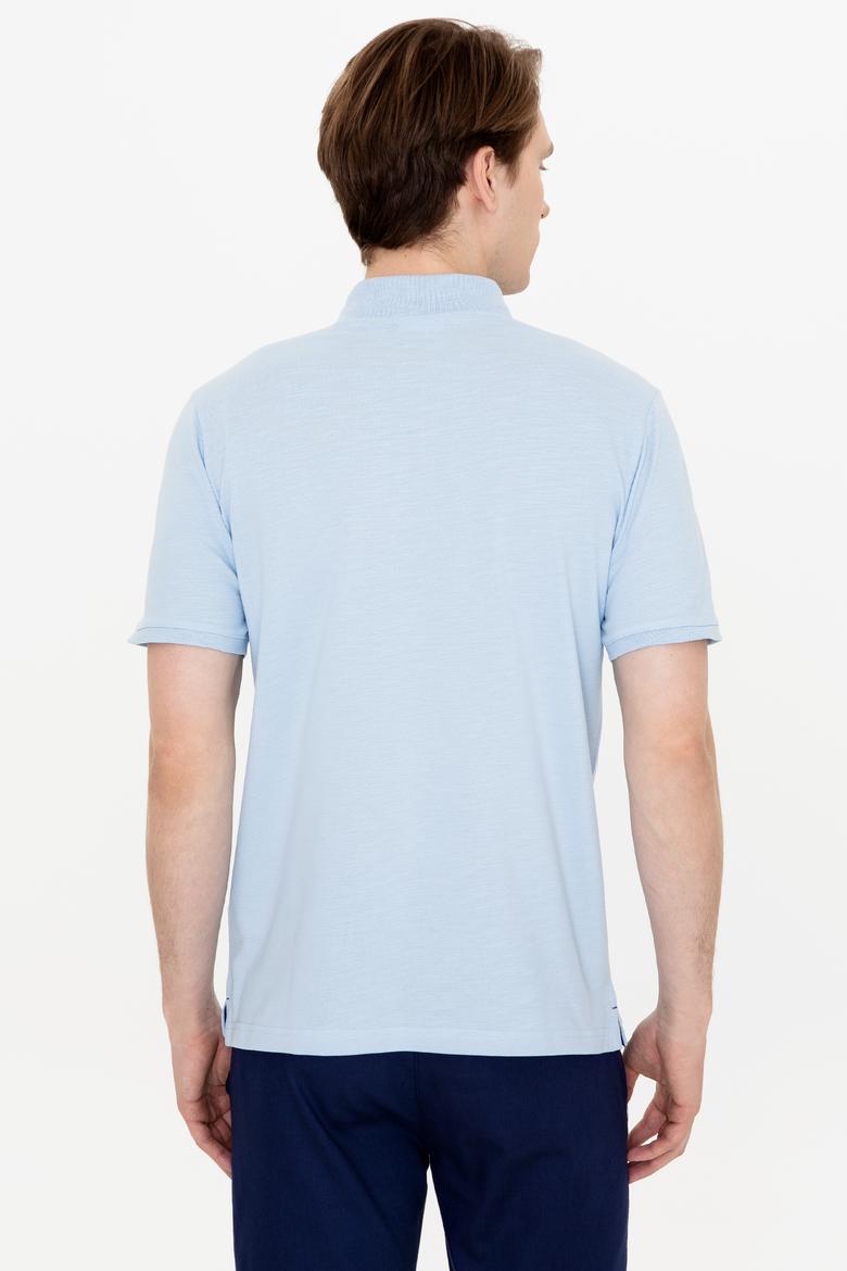 Erkek Açık Mavi Polo Yaka Tişört - 50249157007