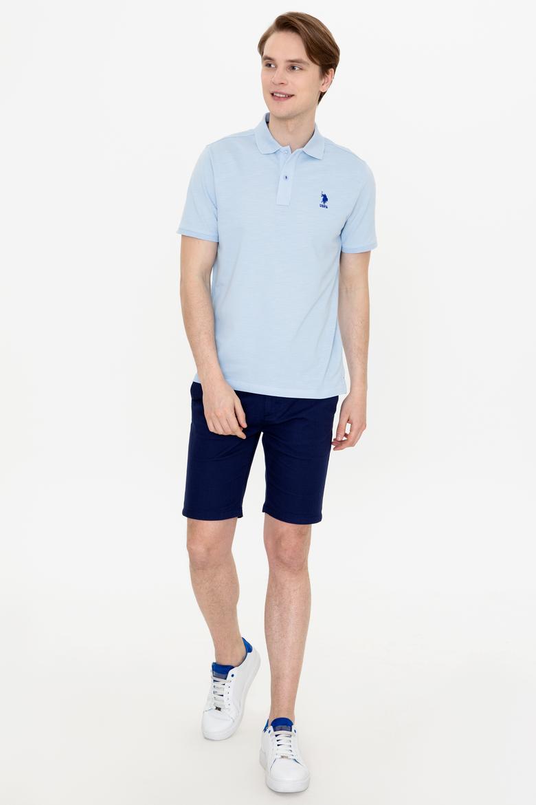 Erkek Açık Mavi Polo Yaka Tişört - 50249157007