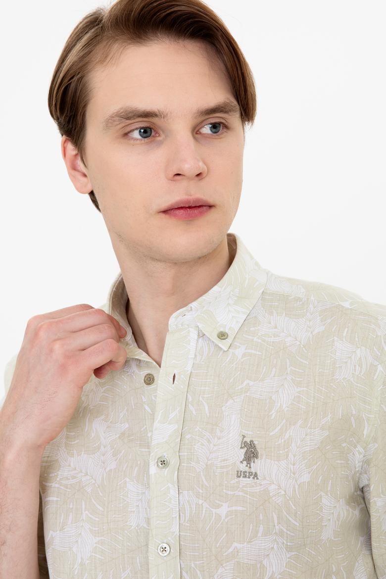 Erkek Haki Uzun Kollu Gömlek - 50249578006