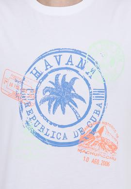 Erkek Beyaz Bisiklet Yaka Tişört - 50246119007