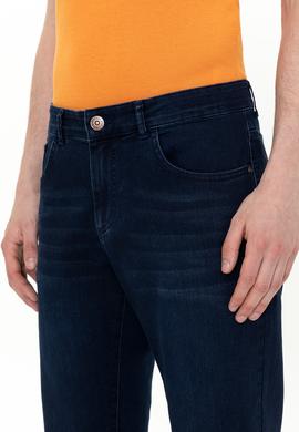 Erkek Koyu Mavi Jean Pantolon - 50254329045