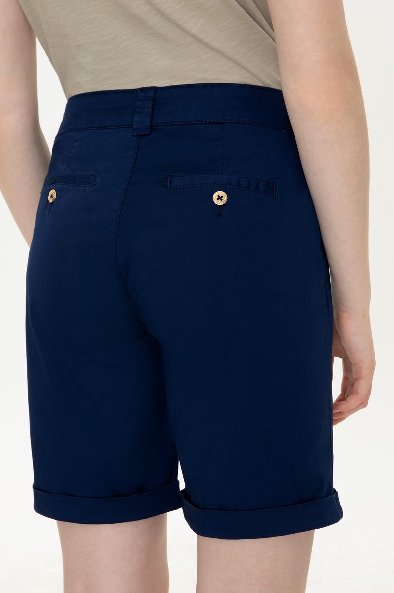 Kadın Lacivert Dokuma Şort