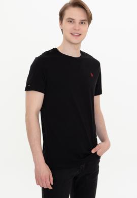 Erkek Siyah Basic Bisiklet Yaka Tişört - 50248521026