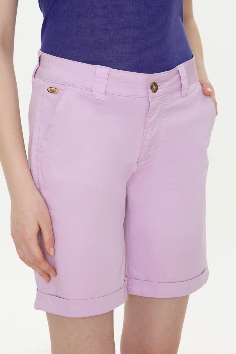 Kadın Manolya Dokuma Şort - 50246039032