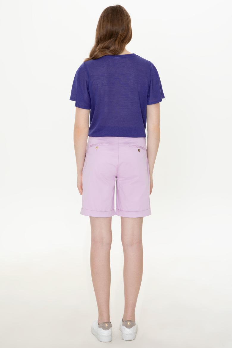 Kadın Manolya Dokuma Şort - 50246039032