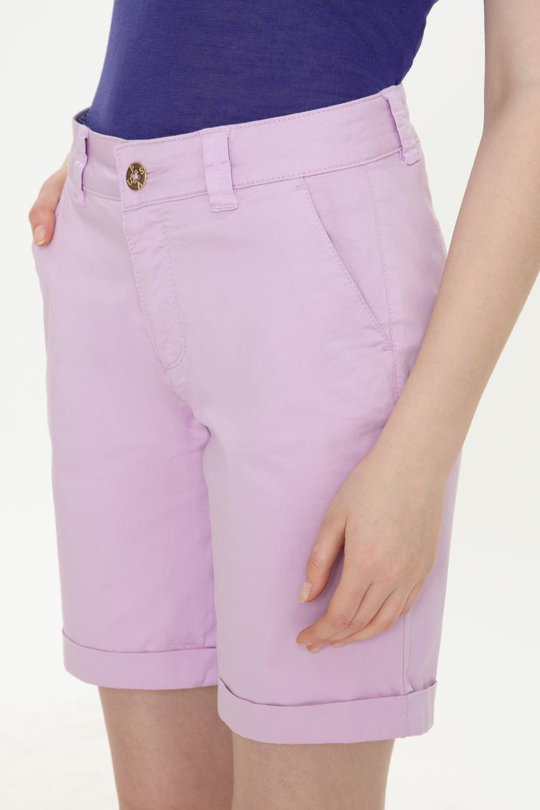 Kadın Manolya Dokuma Şort - 50246039032