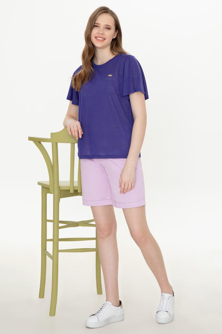 Kadın Manolya Dokuma Şort - 50246039032