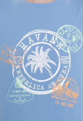 Erkek Koyu Mavi Bisiklet Yaka Tişört - 50246119038