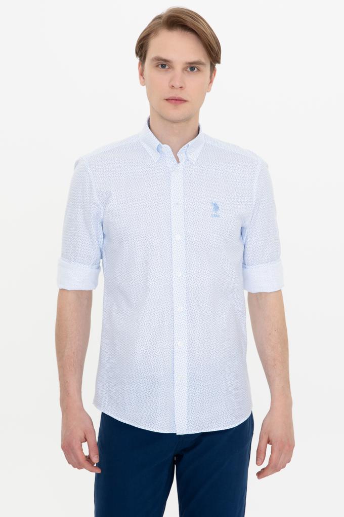 Erkek Mavi Uzun Kollu Gömlek