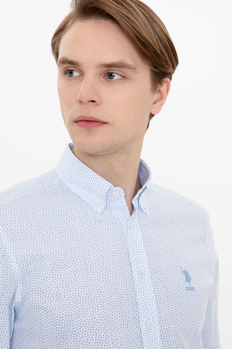 Erkek Mavi Uzun Kollu Gömlek - 50247963011