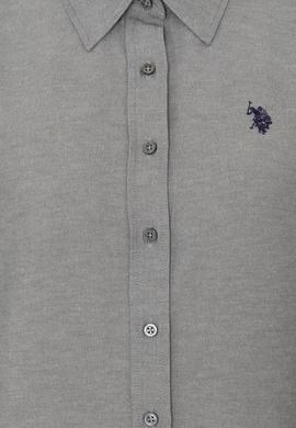 Kadın Antrasit Uzun Kollu Basic Gömlek - 50249850084