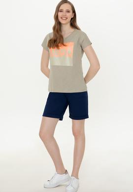 Kadın Lacivert Dokuma Şort - 50246039027