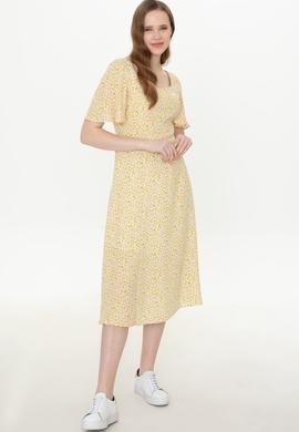 Kadın Açık Sarı Dokuma Elbise - 50246567005