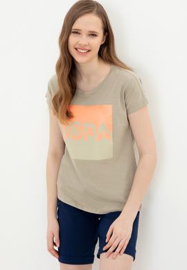 Kadın Haki Tişört - 50248091014