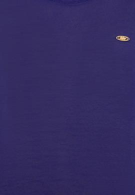 Kadın Mavi Bisiklet Yaka Tişört - 50247099037