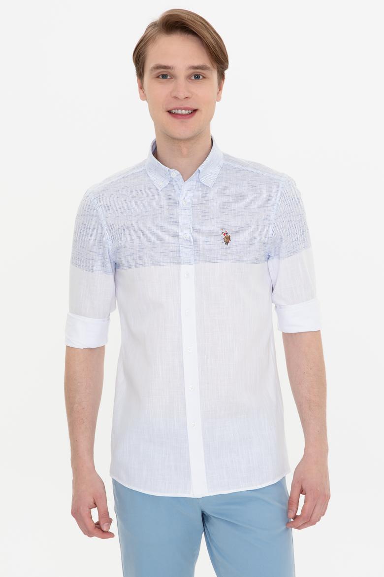 Erkek Mavi Uzun Kollu Gömlek