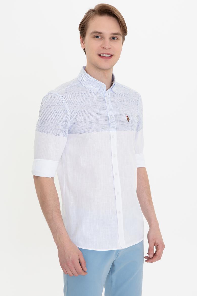 Erkek Mavi Uzun Kollu Gömlek - 50249546008