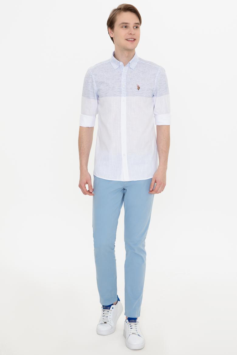 Erkek Mavi Uzun Kollu Gömlek - 50249546008