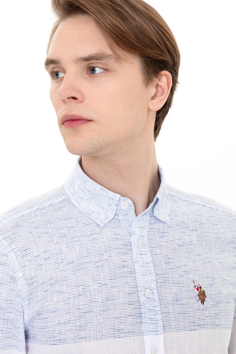 Erkek Mavi Uzun Kollu Gömlek - 50249546008