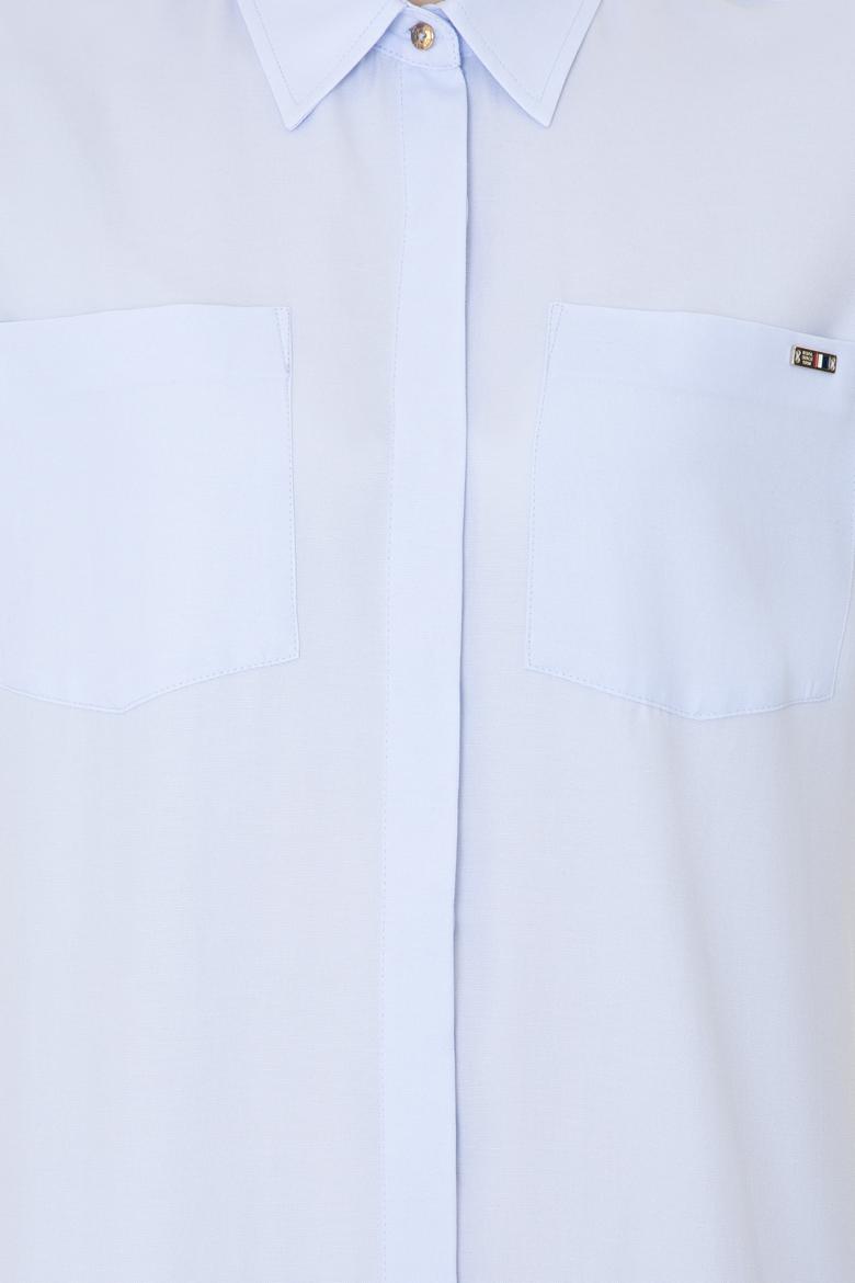 Kadın Mavi Dokuma Elbise - 50249789012