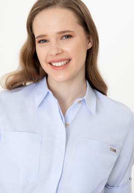 Kadın Mavi Dokuma Elbise - 50249789012