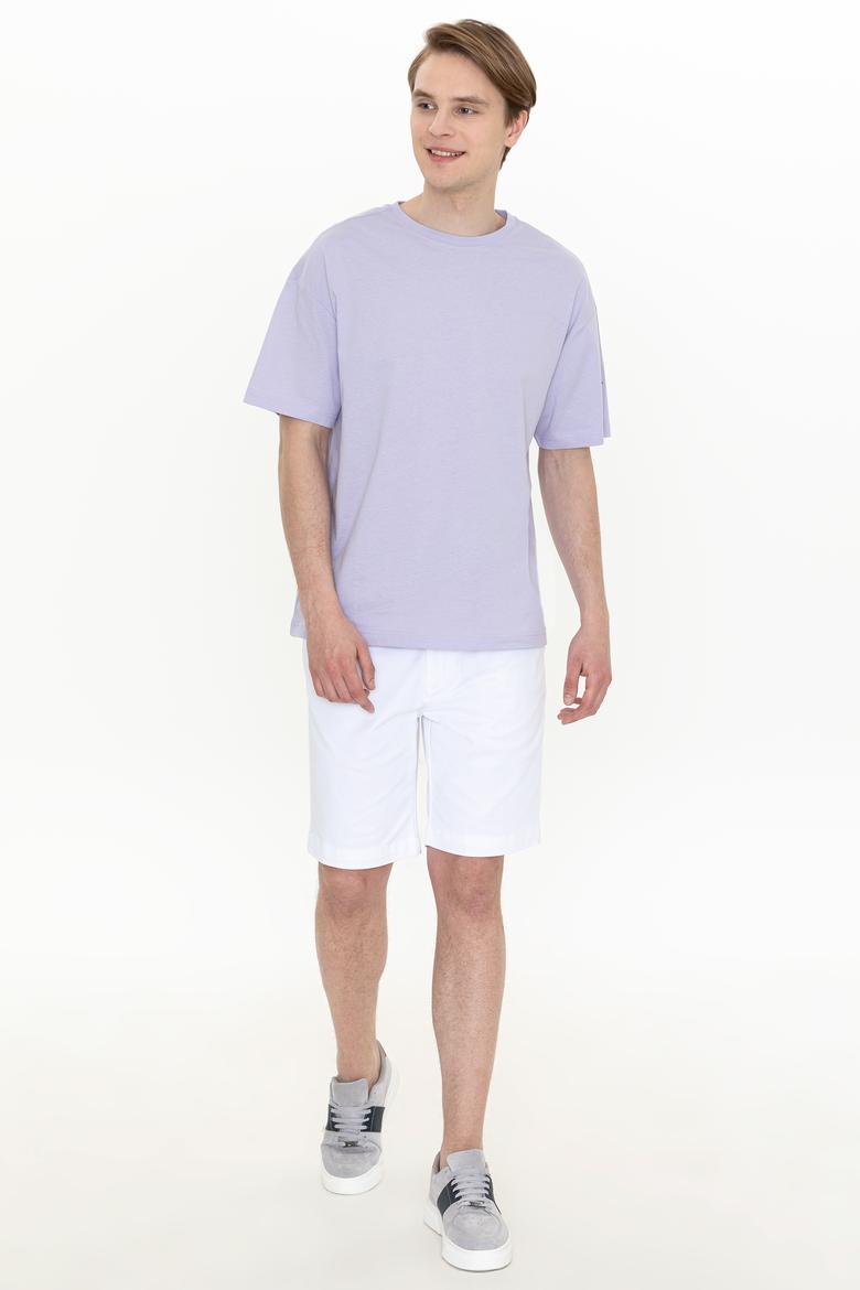 Erkek Beyaz Dokuma Şort - 50254441037