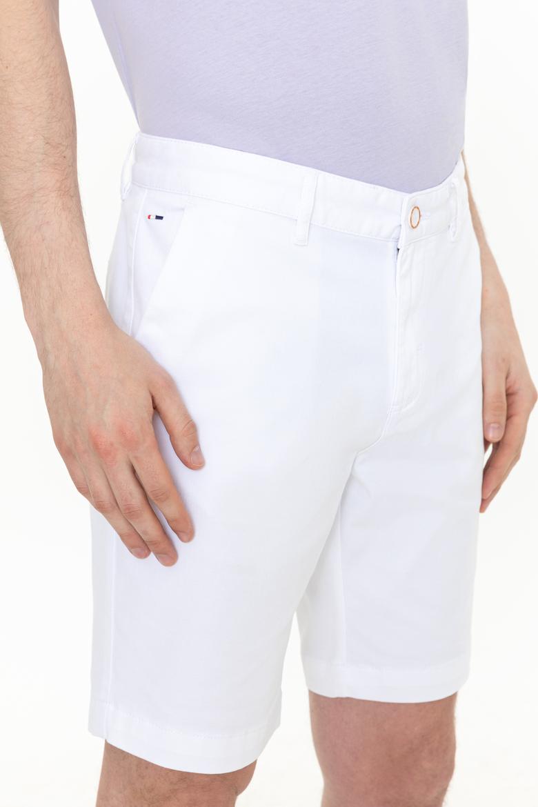 Erkek Beyaz Dokuma Şort - 50254441037