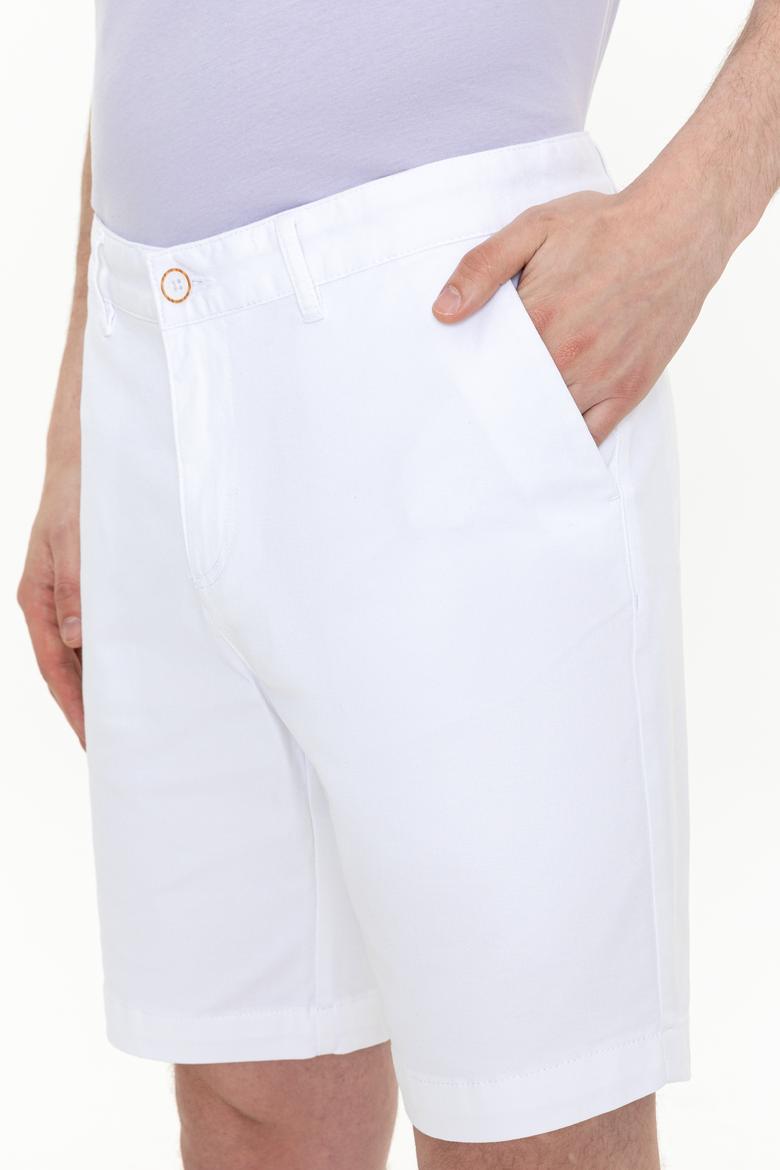 Erkek Beyaz Dokuma Şort - 50254441037