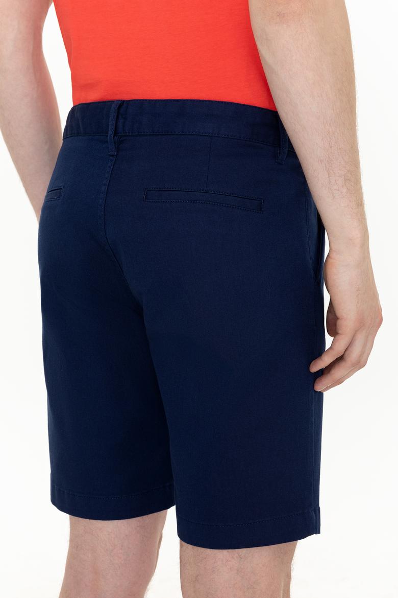 Erkek Lacivert Dokuma Şort - 50254441003