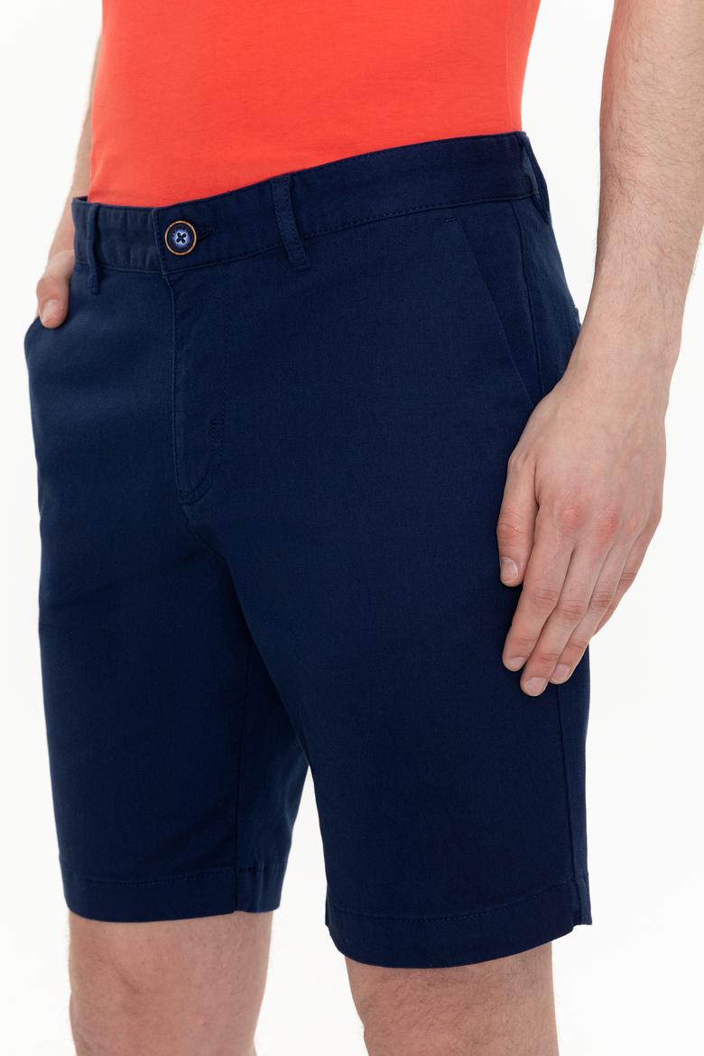 Erkek Lacivert Dokuma Şort - 50254441003