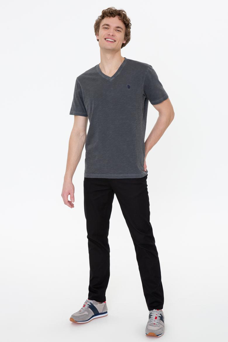 Erkek Antrasit Basic Tişört - 50246848079