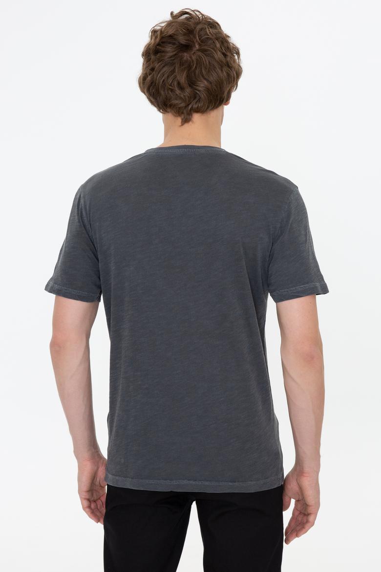 Erkek Antrasit Basic Tişört - 50246848079