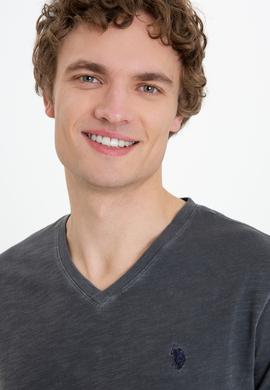 Erkek Antrasit Basic Tişört - 50246848079