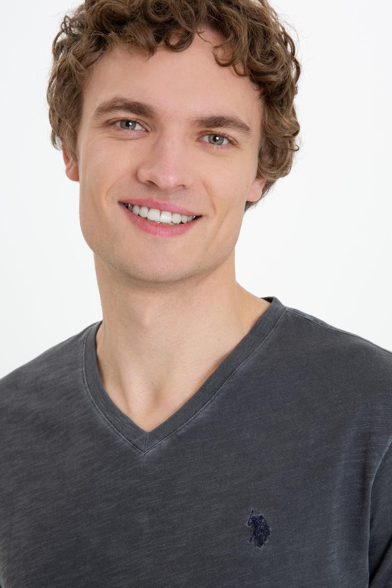 Erkek Antrasit Basic Tişört - 50246848079