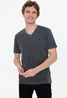 Erkek Antrasit Basic Tişört - 50246848079